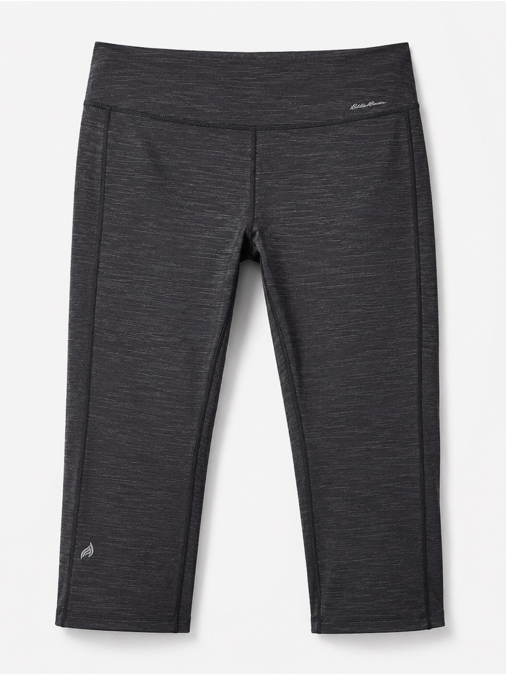 NWT Eddie Bauer Motion FreeDry Capri Leggings Women’s XL Black Jacquard